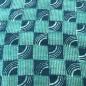 Preview: Indigo Hand Block Print aus Indien - TURQUOISE GEOMETRIC SLUB COTTON